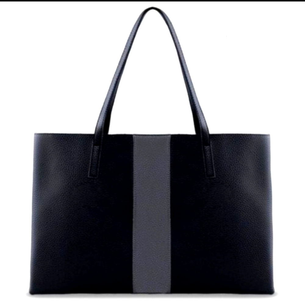 Vince Camuto Black Vegan Leather Tote